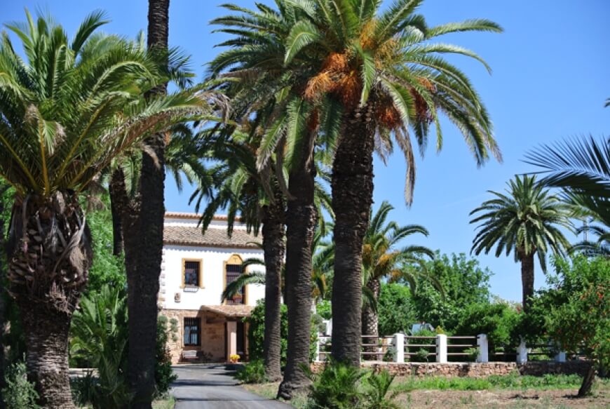 Entrada a la Finca Quinta san José, en Linares.