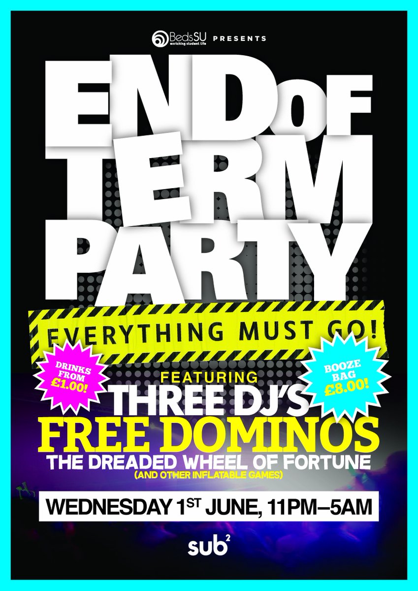 End of term parties in Luton and Bedford!
RETURN transport available for HubFest from Luton bit.ly/1TSxXej!