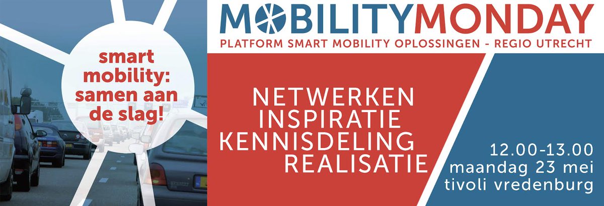 mm_utrecht's tweet photo. Vast in de #file? Denk en werk mee aan slimme oplossingen tijdens #mobilitymonday https://t.co/r517El5IlD https://t.co/URRdAPUbZo