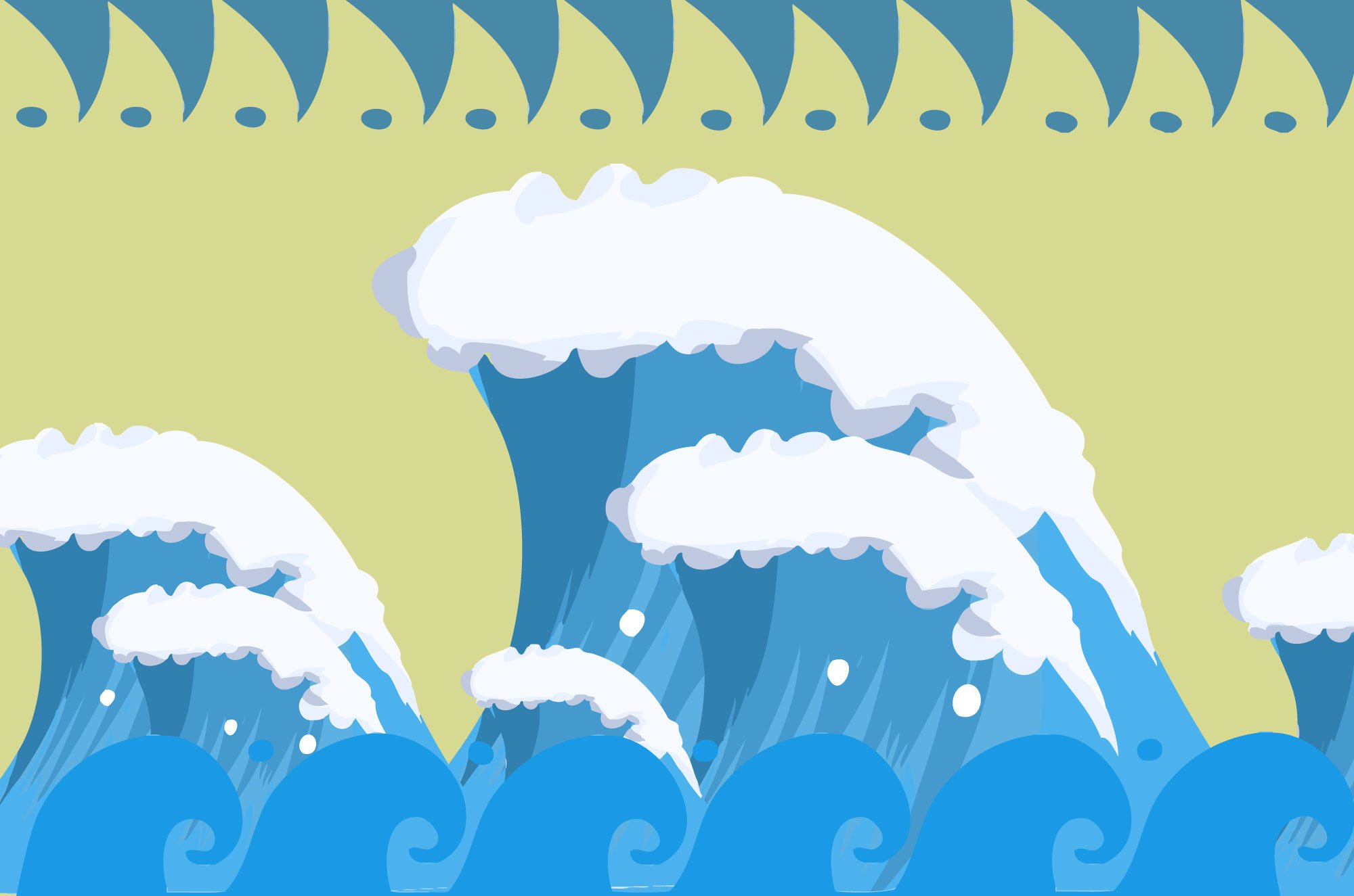 チコデザ A Tuwita 可愛い波からかっこいい波 まで波のイラストフリー素材集 T Co L5ugzxpmho T Co Gdautueoeg Tuwita