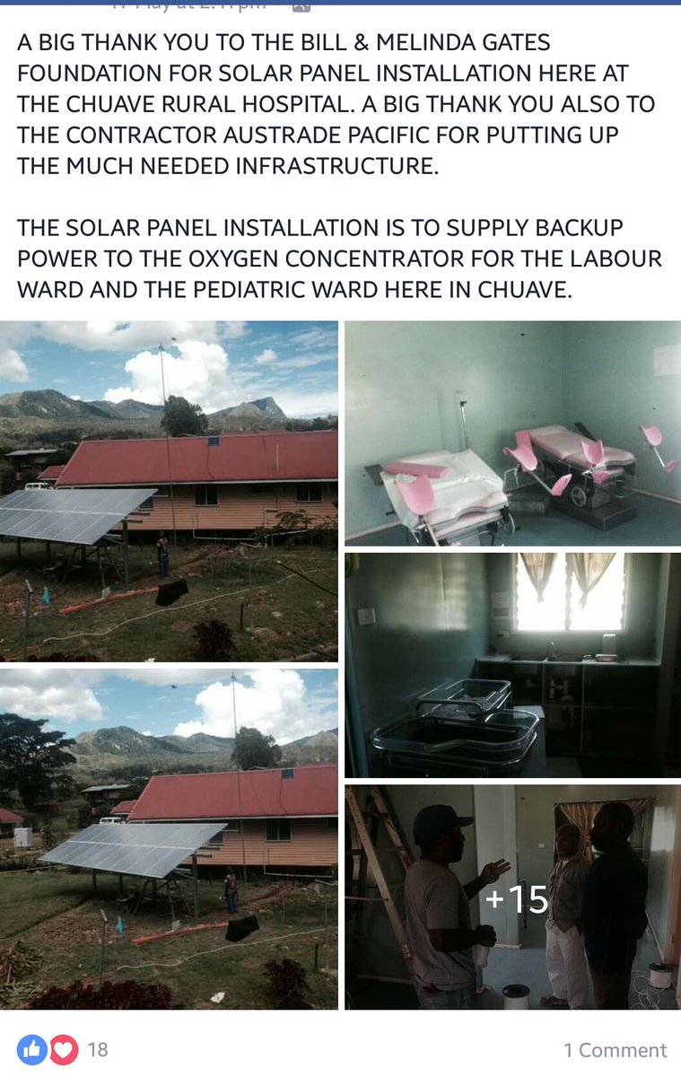 AnArtist675's tweet photo. Just saw this on FB!!! Omggg who would have thought bill and melinda gates foundation wow!! #PNG #chuave #SIMBU https://t.co/BzX474ARo7