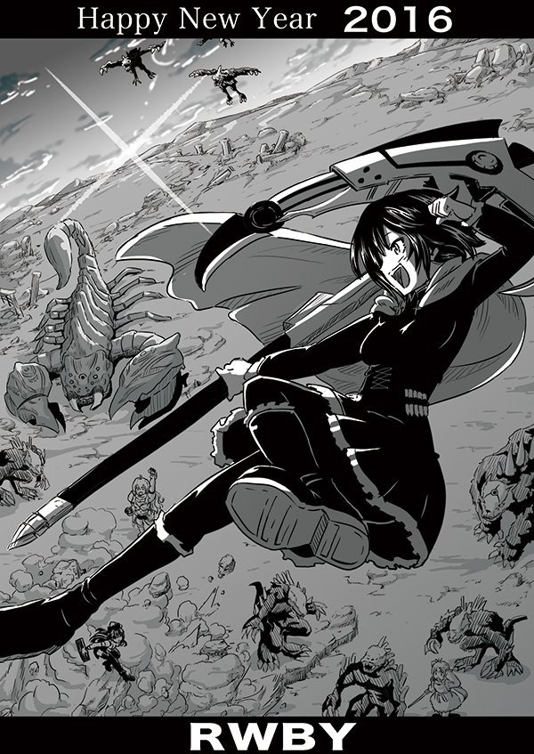 顔芸モアイ בטוויטר 実は今年の元旦のrwby初日の出イラストは 二枚ありました 左の絵が今回完成した絵です 荒野で戦いながら初日の出を見るルビー達です Rwby