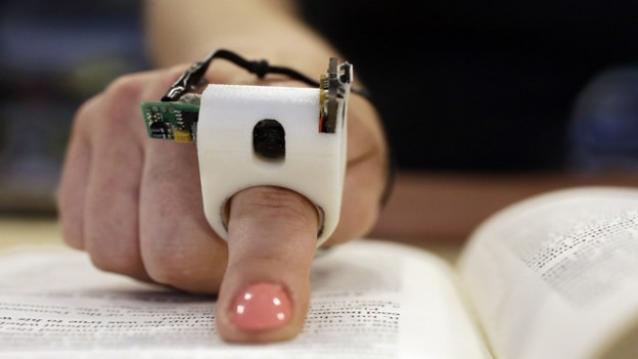 _DMAE_'s tweet photo. 3D-printed #FingerReader to aid #blind readers in real time | https://t.co/nDC0Mc85GT https://t.co/uJcUMzUbsn