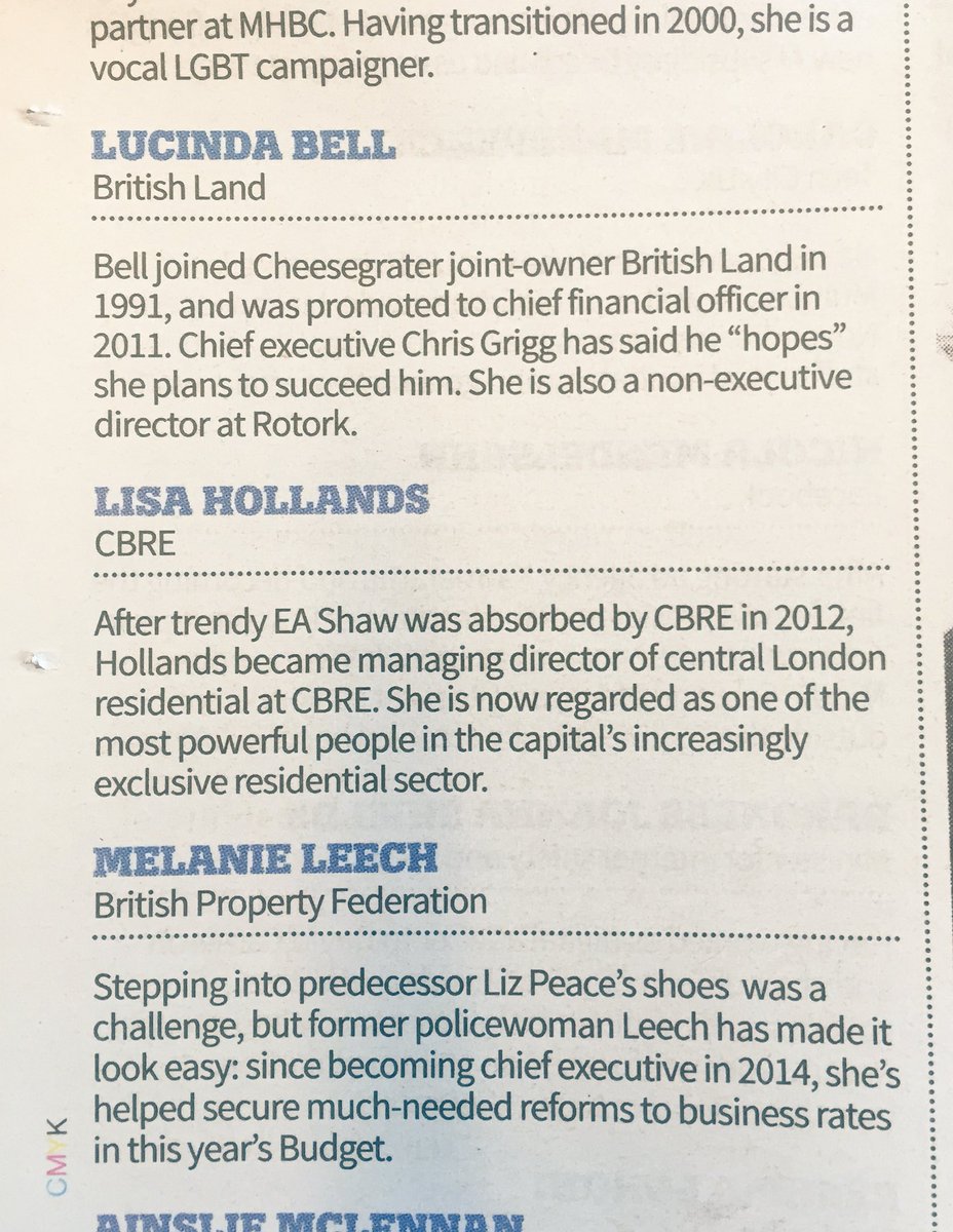 MikeWhitters's tweet photo. @CBRE_London @cbrewomen @CBRE_UK_Resi Congratulations to Lisa Hollands @CityAM #Power100Women https://t.co/F4B2gY28vC