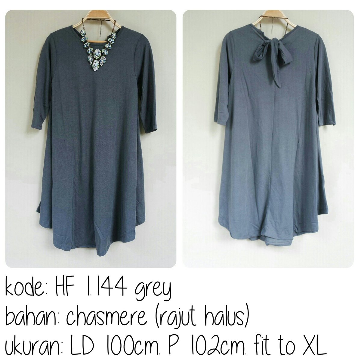 Ribbon Back Dress Grey
Kode: HF 1.144
Harga: 80.000
Cek keterangan di foto♥