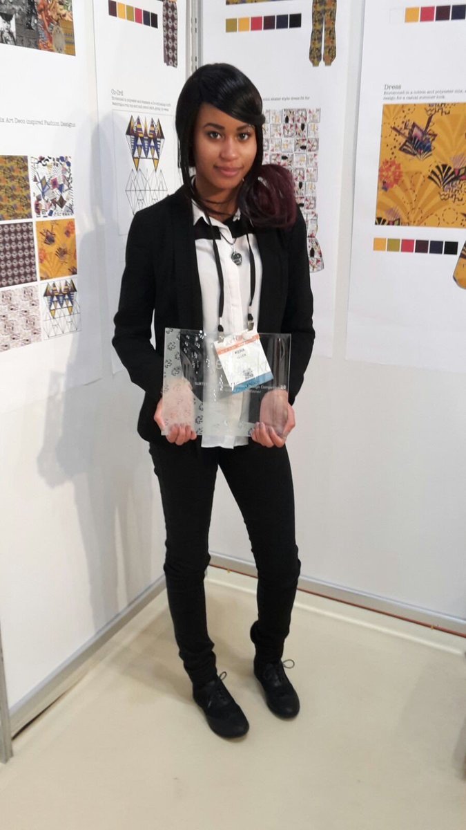 Uni_GreaterMcr's tweet photo. We're thrilled for student Kera Allen, winner of the grand prize at #Surtex2016 https://t.co/66g3bMAKrD https://t.co/J3oWrbyApu
