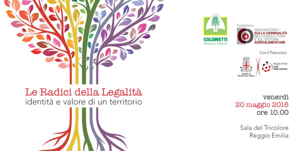 Caselli parla delle delle radici della #legalità. A Reggio Emilia, ven 20 ore 10, con <a href="/coldiretti_re/">Coldiretti Reggio Emilia</a> e @ComuneRE.