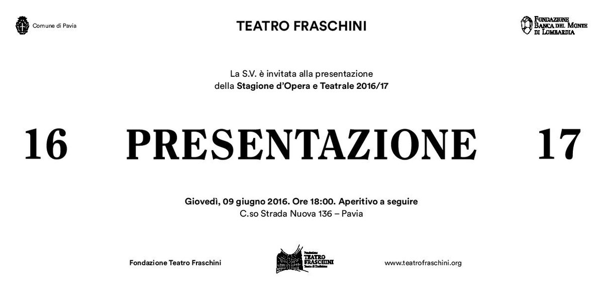 Giovedì 9 giugno alle 18 vi aspettiamo per la presentazione della nuova stagione. A seguire apertivo. Non mancate!