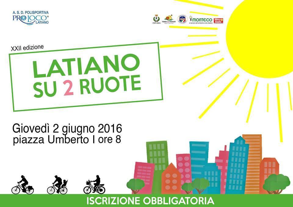 IdeaRadioBR's tweet photo. Giovedì 2 giugno ci sarà la ventiduesima edizione di "Latiano su due ruote", con partenza da Piazza Umberto I alle 9 https://t.co/uVEPMbmoay
