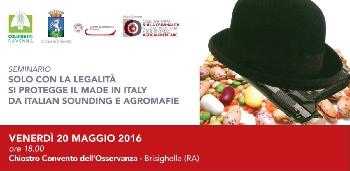 Oggi alle 18 a Brisighella intervento di Caselli al seminario su #legalità e tutela del #madeinitaly
