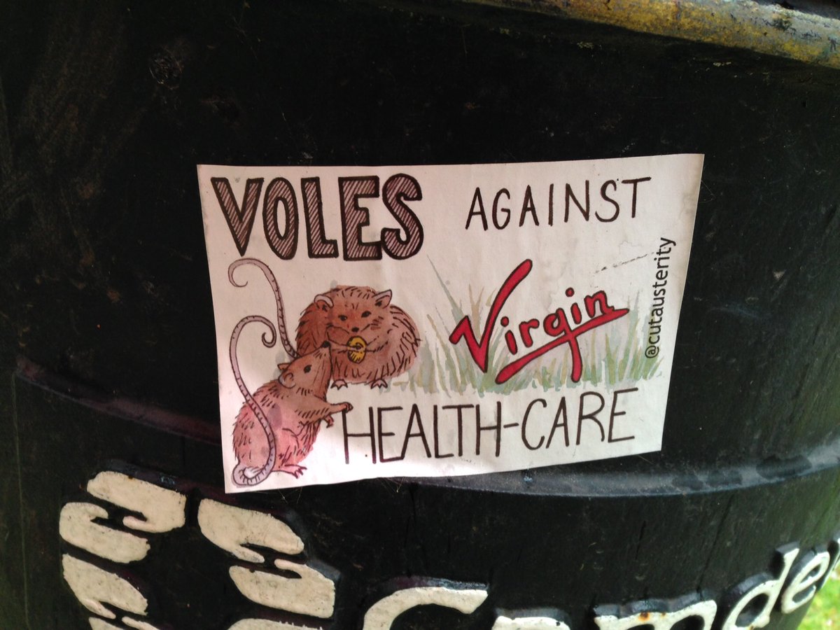Abi_Rimmer's tweet photo. So it turns out voles really don't like Virgin healthcare, who knew? https://t.co/nu2wk0Sygn