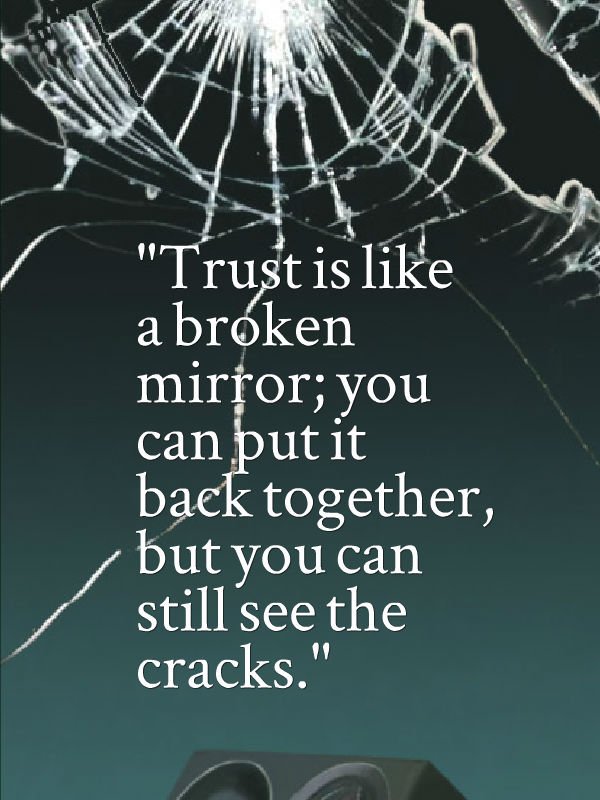 MessageMac's tweet image. #Trust is like a broken #mirror; you can put it back together, but you can still see the #cracks.