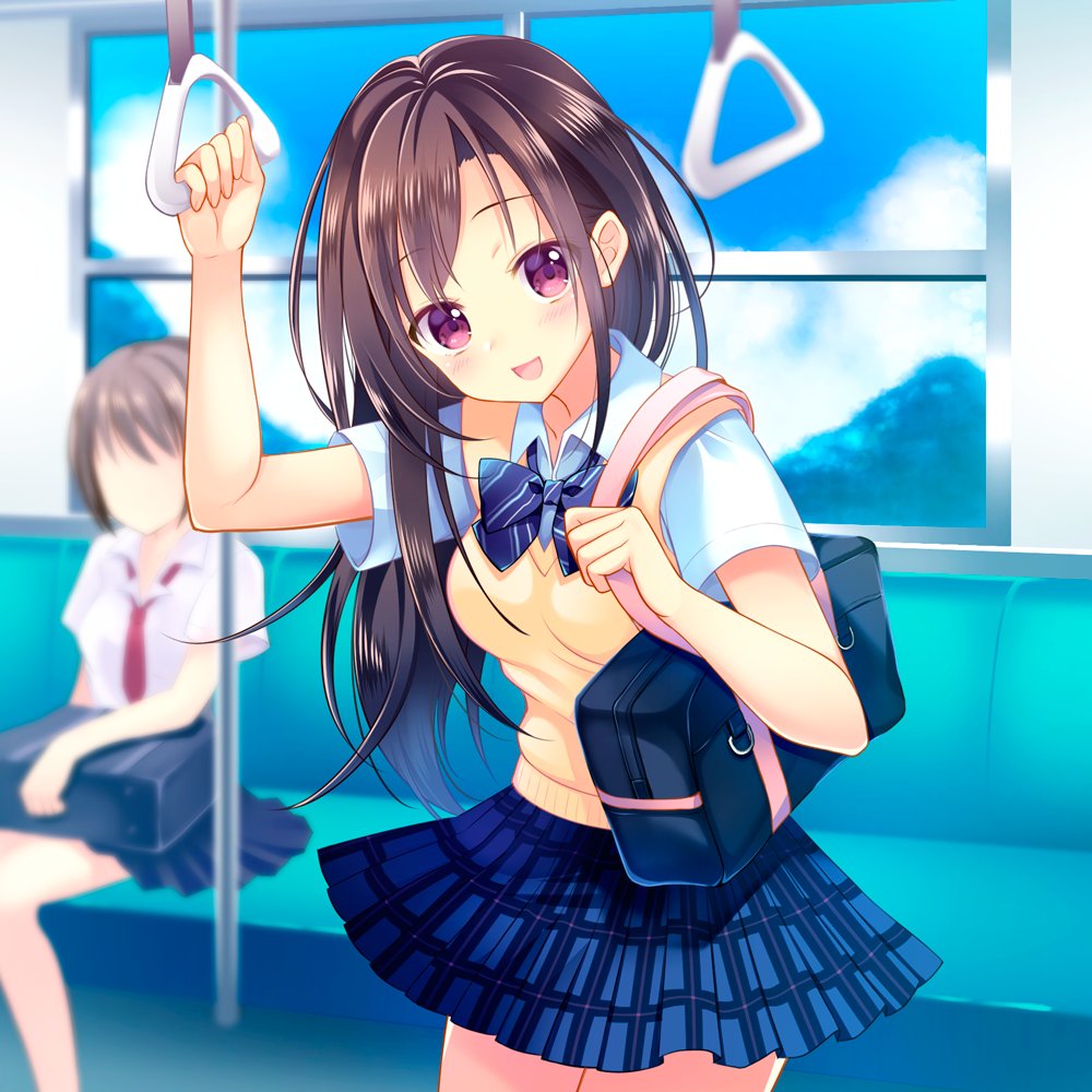 تويتر なのはなこひな على تويتر とらいあんぐる 様の 癒し系女子高生とはにかみ通勤デートchu のイラストの大きい画像です T Co 5lj5f2thzx