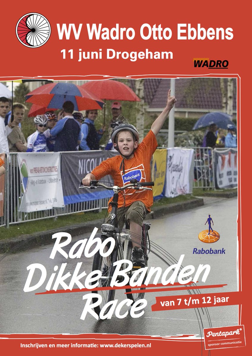 Op 11 juni organiseert WV Otto Ebbens de Rabo Dikke Banden Race. Opgeven kan vanaf vandaag! docs.google.com/forms/d/1TAudJ…