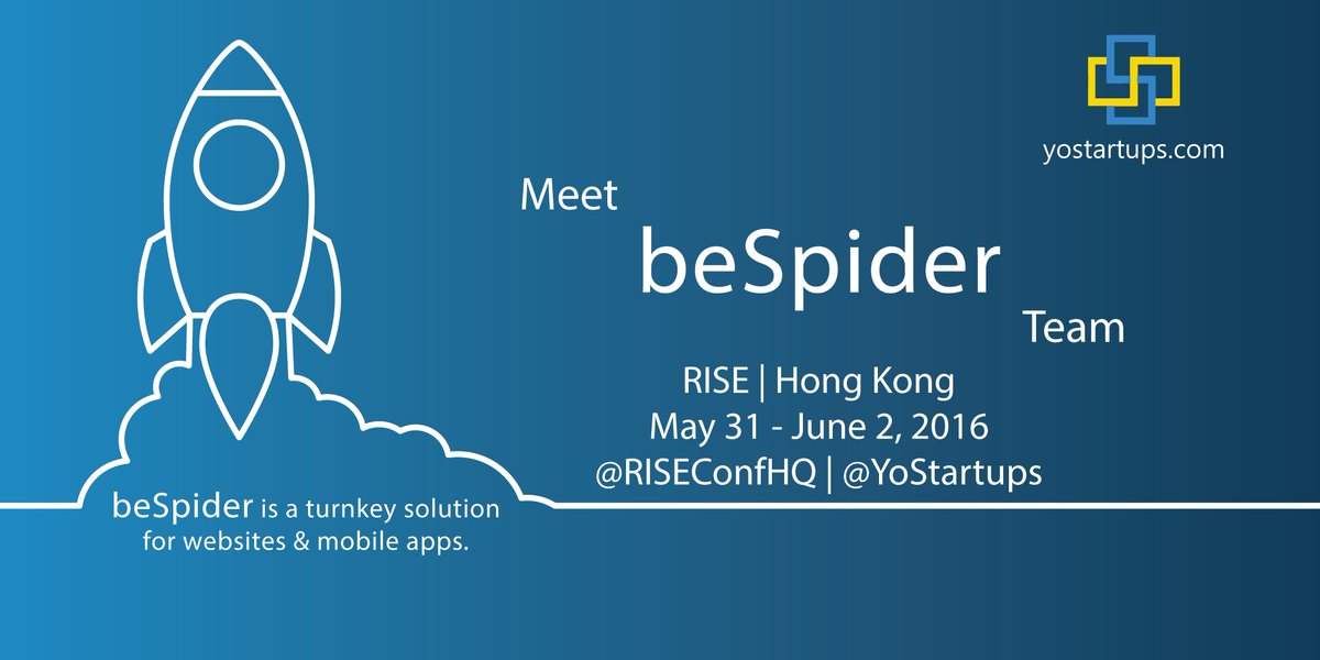 Checkout <a href="/be_Spider/">beSpider</a> - Turnkey solution for websites &amp; mobile apps <a href="/RISEConfHQ/">RISE</a> at #HongKong #RISEConf #YoStartups