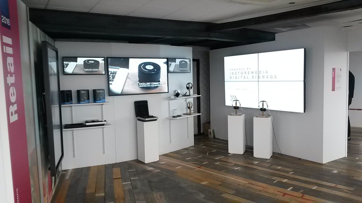 Dise_Digital's tweet photo. #NECShowcase begins today at Millbank tower. Here is our exhibit #retail #digitalsignage https://t.co/eevG9XNluL