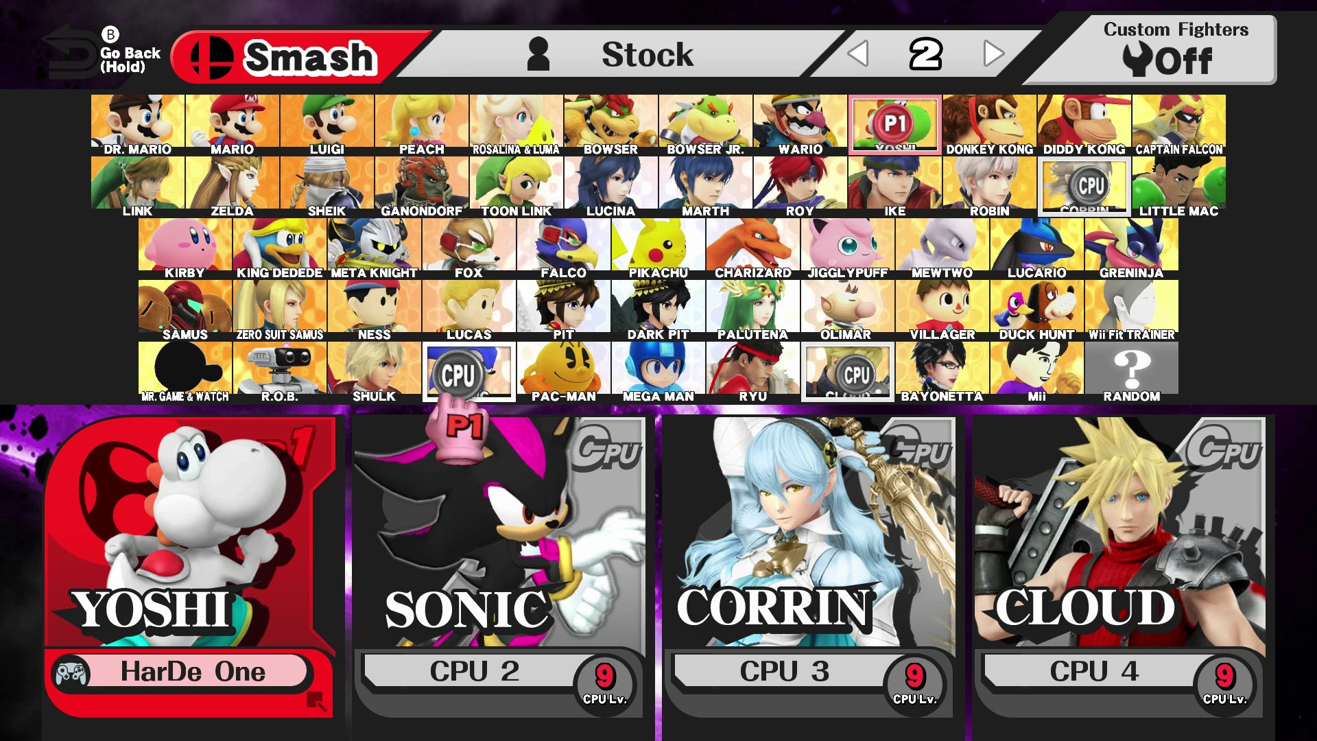 My Smash Wii U CSS