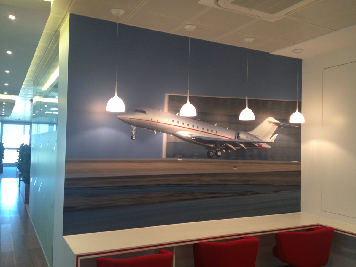 These coverall jets we did at <a href="/vistajet/">VistaJet</a> could come in handy with that! #coverall #officedesign #graphics