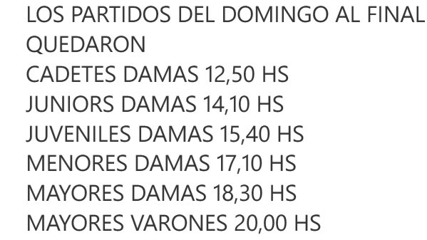 HandballNorteMD's tweet photo. Partidos vs Olavarria https://t.co/5m3e5Dy59d