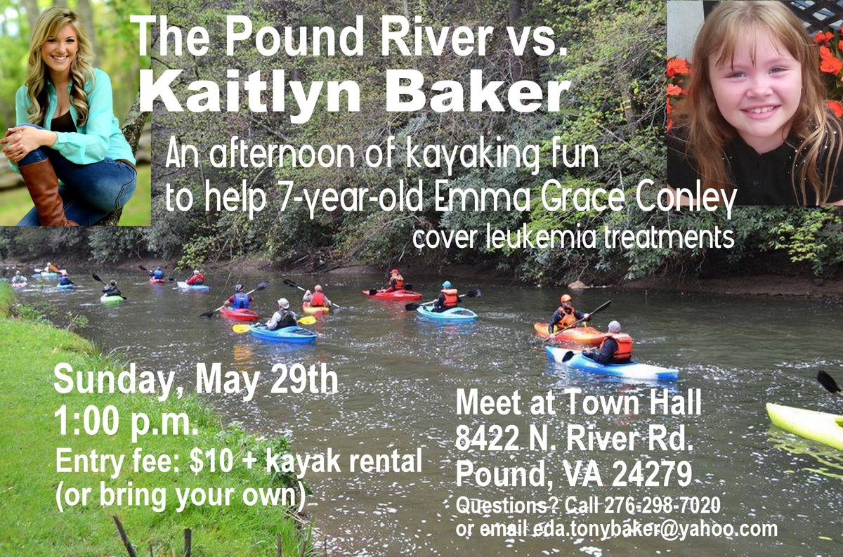 kaitlynabaker's tweet photo. Kayaking for a good cause on SW #Virginia's Pound River, 5/29! Please join us! @VAStateParks @iheartappy @WiseCoVa https://t.co/IdDrwPvxbD