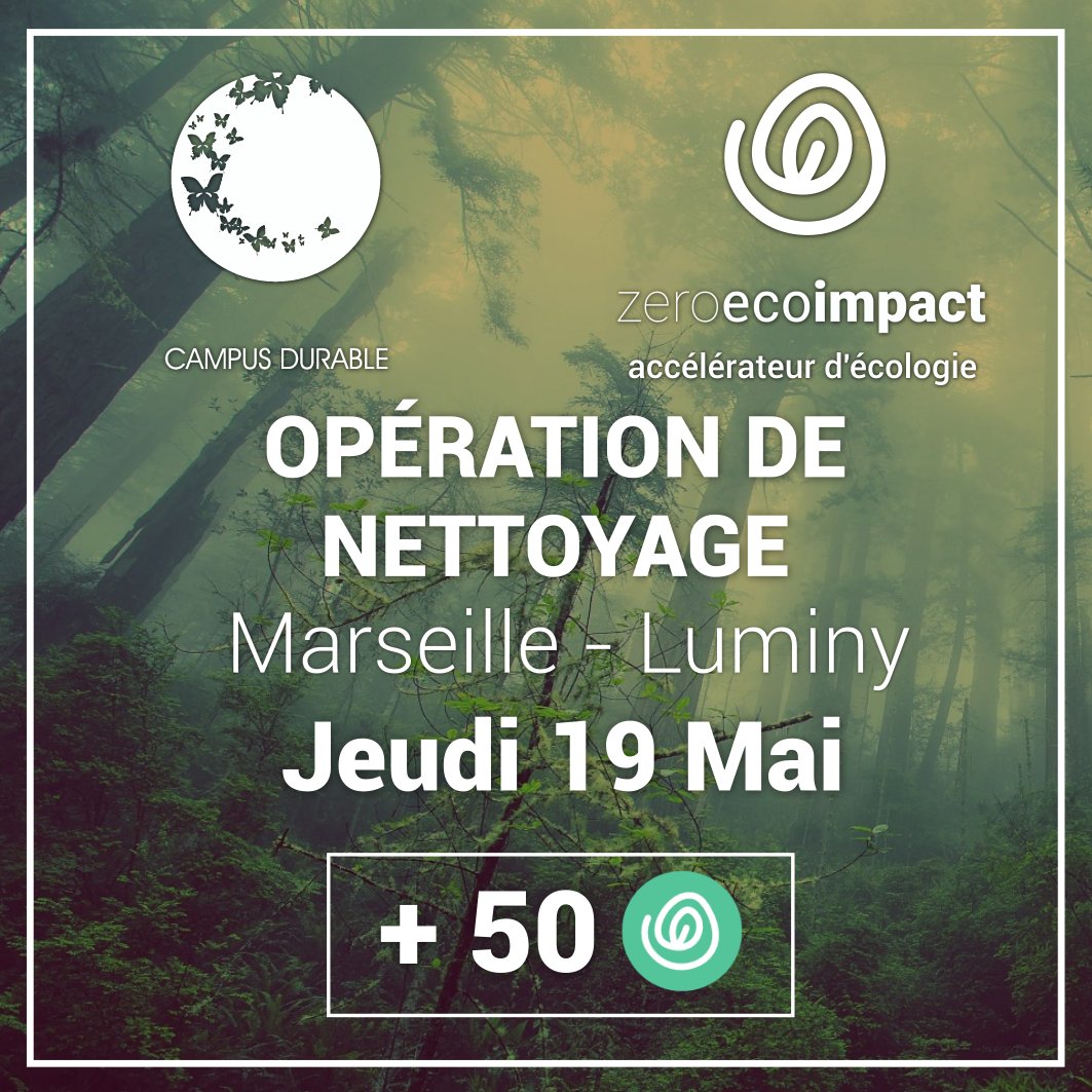 Demain opération de nettoyage de Luminy avec <a href="/CampusDurable/">CampusDurable</a>  !
facebook.com/events/1732836…