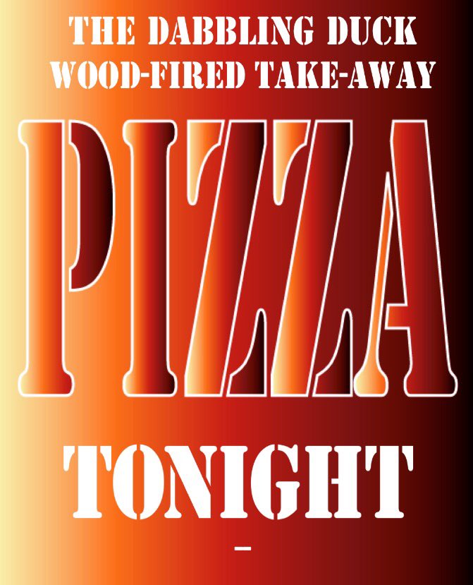 DabblingDuckGM's tweet photo. New to the dabbling duck wood fired #pizza #takeaway Friday and Saturday evenings from 6pm https://t.co/fGzoqfHhzI