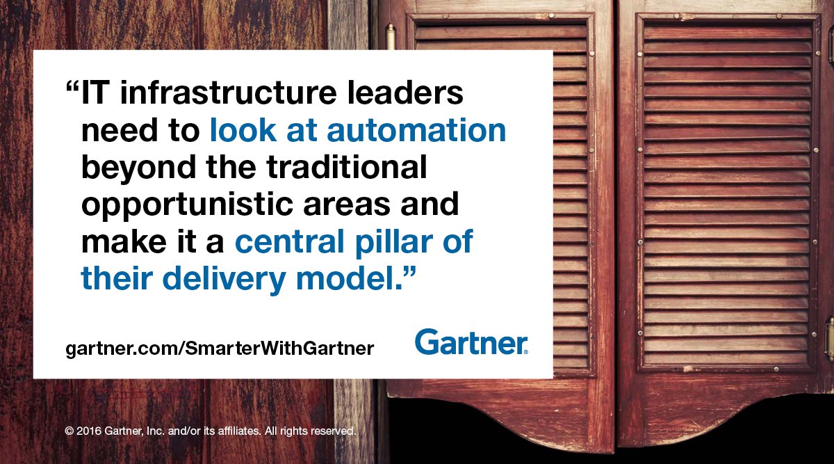 Gartner: IT orgs must move from opportunistic to systematic automation in IT #GartnerDC #GartnerIOM