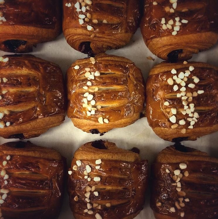 Now in the bakery: Strawberry Pain au Chocolat made by Boulanger James Belisle, <a href="/katcontrol/">Kat Craddock</a> &amp; team.