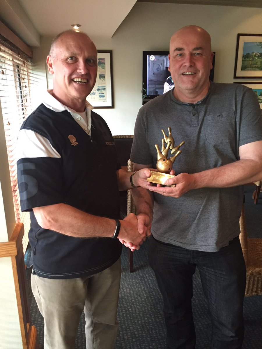 <a href="/GowtonPeter/">Peter Gowton</a> collecting his trophy from Paul Brant (LHS) <a href="/AdcockUK/">Adcock</a> service managers 10 pin bowling champion 2016 !