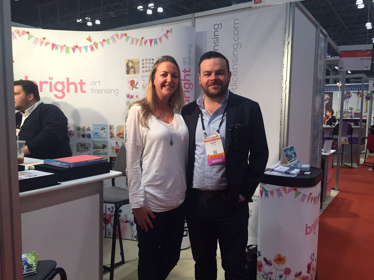 BrightLicensing's tweet photo. We've been at #surtex2016 & what a brilliant trip!Found our old friend Rob Willis @LicensingSource ;) always a joy x https://t.co/JGpiNuIQtF