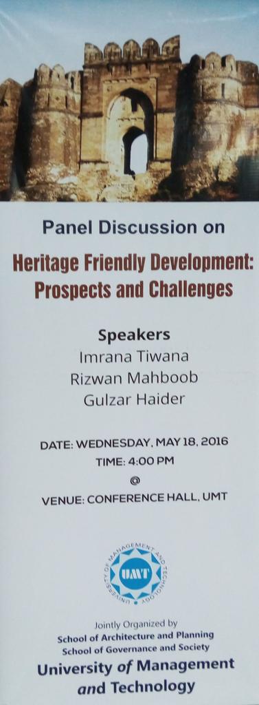 umt_sap's tweet photo. A panel discussion on heritage friendly development: prospects and challenges
#umt #umtsap https://t.co/PYdhC83Uo2