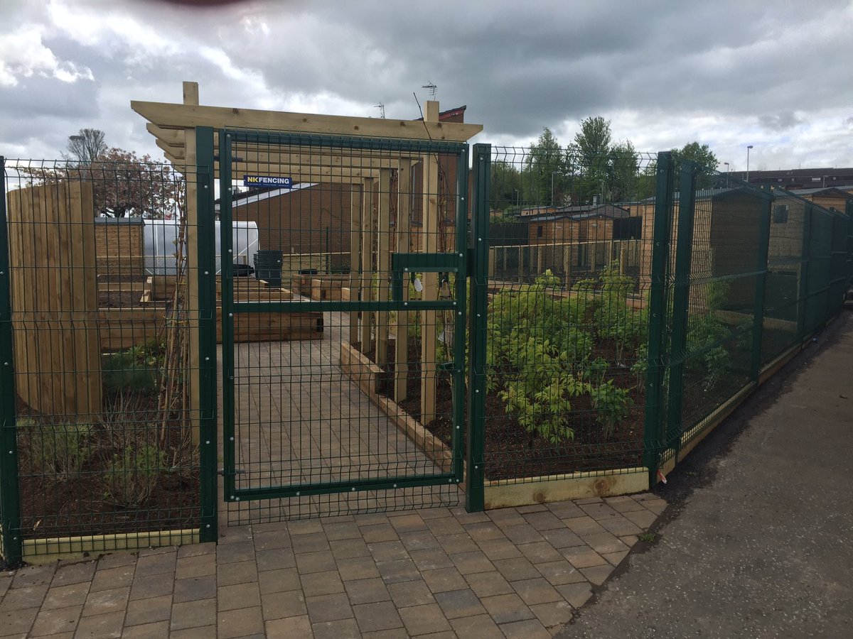 New Community allotments ready for opening. Designed and Built by @CentreLandscape @nihecommunity #gardensforhealth