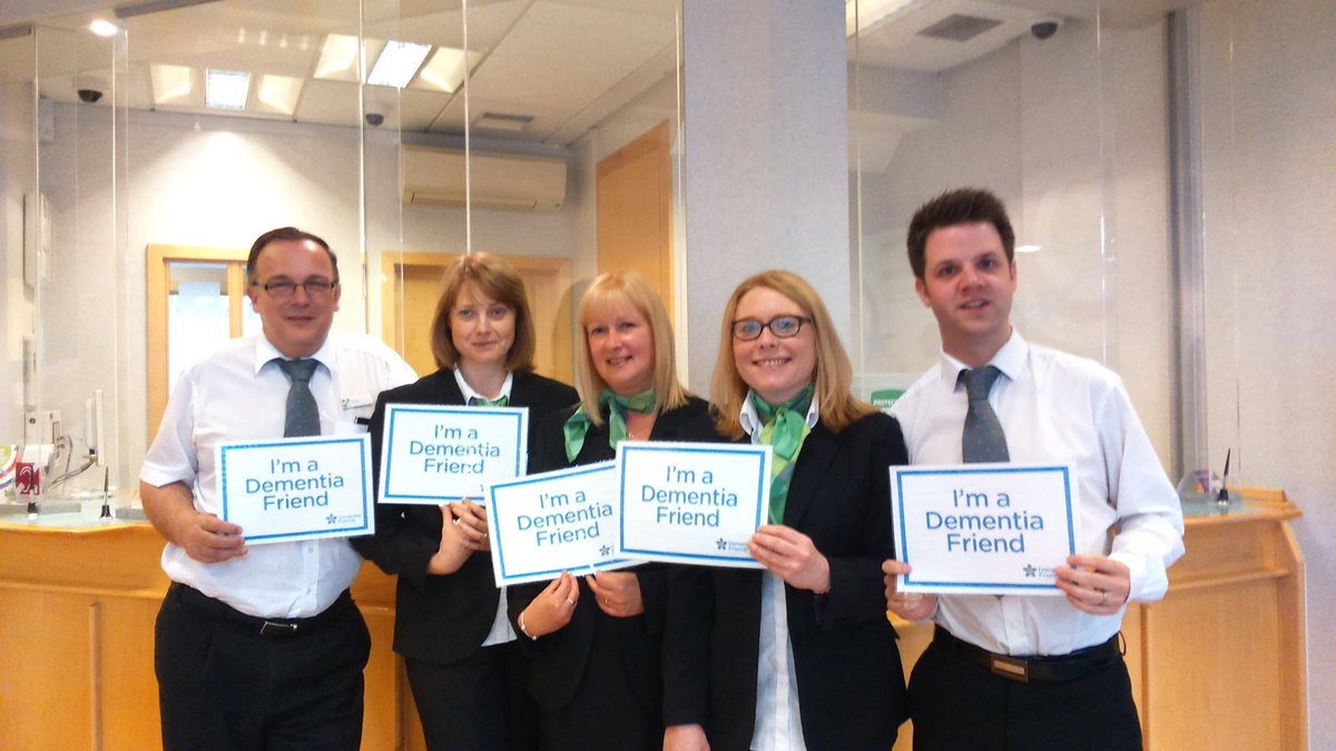 Thank you to the staff from Yorks Building Society in Keighley for becoming Dementia Friends today.
