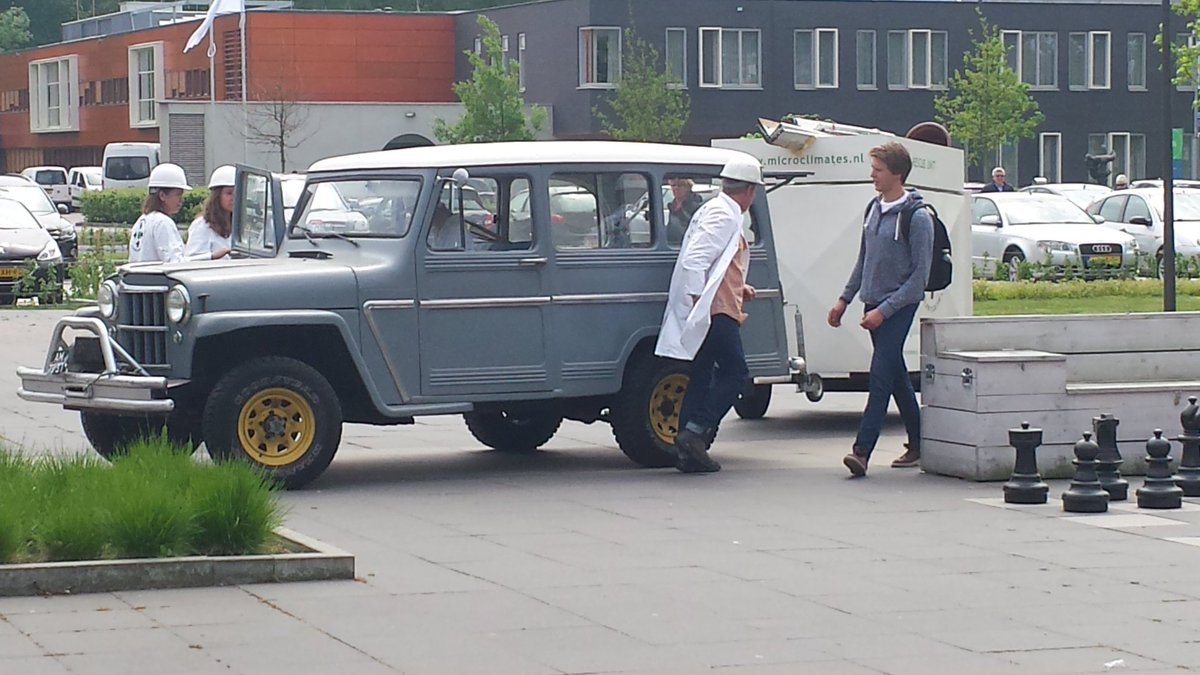 ImpulseWUR's tweet photo. Climate rescue unit arrives #impulsewur for #science meets Art project WageningenCampus https://t.co/0gB5SeVIn3