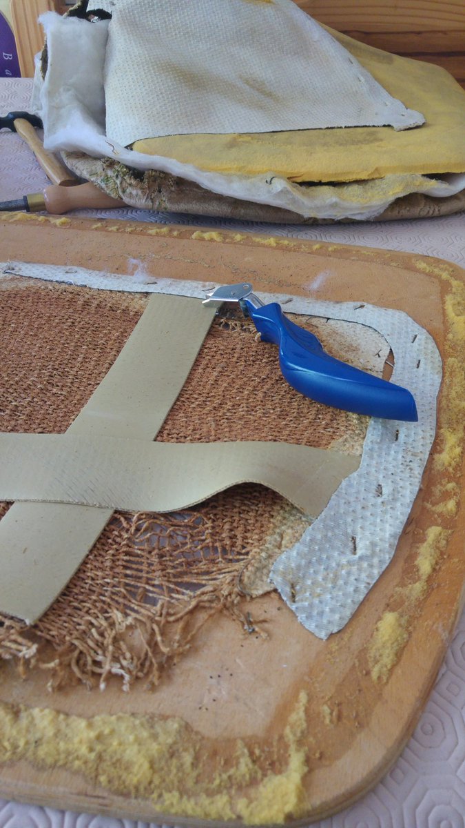 Find stripping back strangely comforting. Maybe its knowing all the old dirty smelly stuffing will soon be gone.