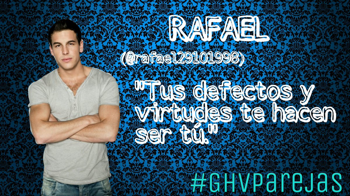 ParejasGhv's tweet photo. ¡¡SÉPTIMO CONCURSANTE CONFIRMADO DE #GHVParejas!! Muchísima suerte @rafael29101998 🙌 https://t.co/GaQF7ESyIq