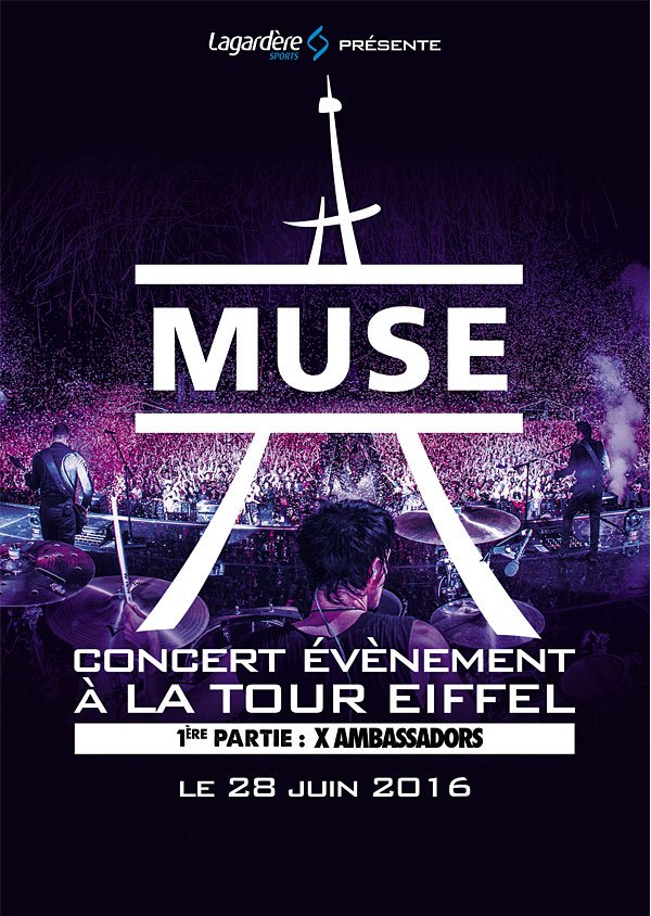 Within the scope of the Eiffel tower football fan zone: <a href="/muse/">muse</a> live in concert on June 28 (🎫 € 55). #Paris