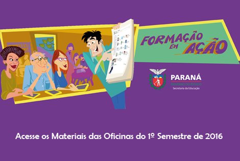 Estão disponíveis os Materiais das Oficinas do Formação em Ação para o 1º semestre de 2016: educadores.diaadia.pr.gov.br/modules/conteu…