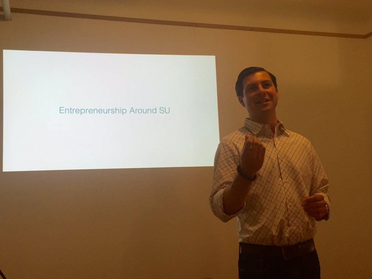 Expressiveio's tweet photo. For @1MillionCupsSYR @PBCroy is presenting today about entrepreneurship at SU. https://t.co/fNrDOGODN4
