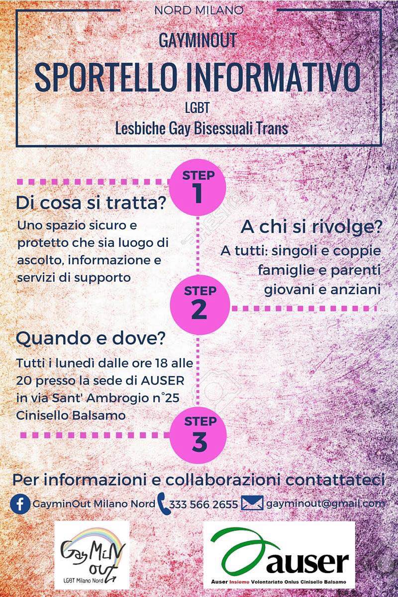 AuserMi's tweet photo. Auser Cinisello: 23/5 ore 18.00,Apertura Sportello GAYMINOUT Via S. Ambrogio 25 #cinisello #milano #auser #sportello https://t.co/4MjL8Uh9Do