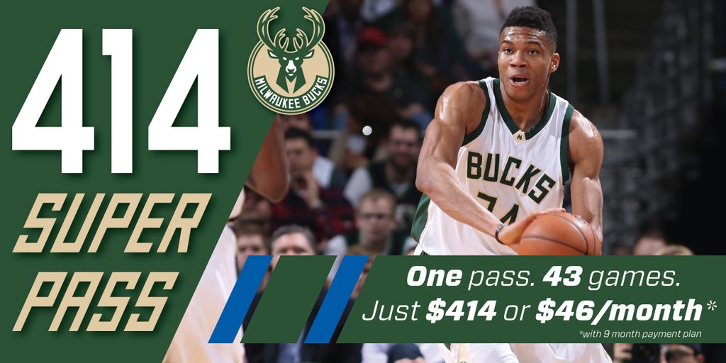 Bucks's tweet photo. Own The Future for just $46 a month. It’s the simple &amp; affordable way to see every home game https://t.co/B7fzOlabMe https://t.co/ROEh72MNgF