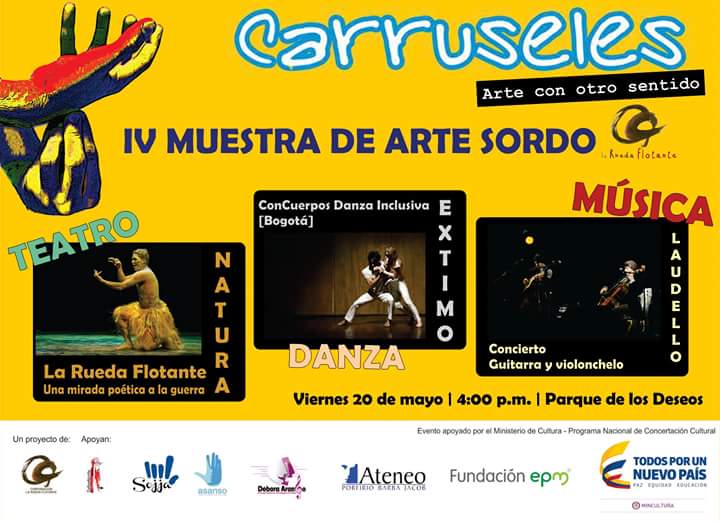 laruedaflotante's tweet photo. Este viernes vivimos la Cultura Sorda @Culturamde @Opcion_Hoy @mincultura @AmaluLD @pastoralsordosm @MAMmedellin https://t.co/EkGy8QRJKY