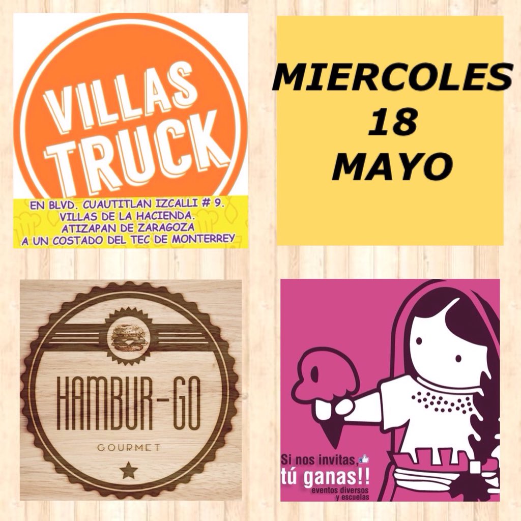 Mitad de semana!
Hamburguesas paletas aguas helados a un costado del <a href="/ITESMCEM/">Tec Estado de México</a> <a href="/HamburgoFT/">HamburGo Food Truck</a>