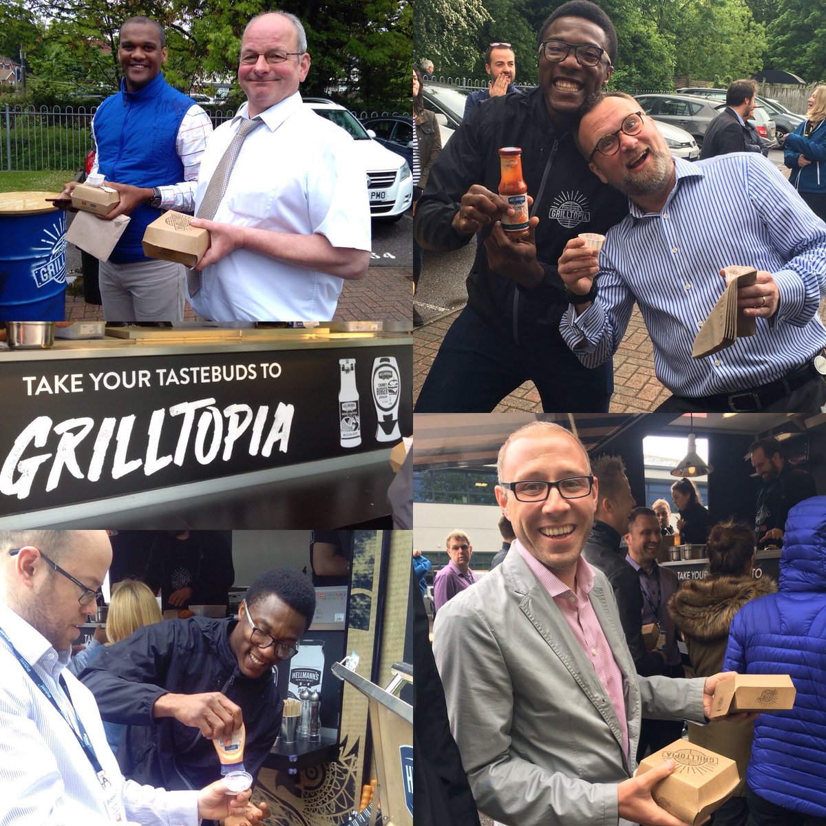 nek_ted1's tweet photo. Happy faces and full bellies @BidvestFoodUK thanks to #grilltopia burger van and @HellmannsUK fantastic flavours! https://t.co/YoB4dX9aC8