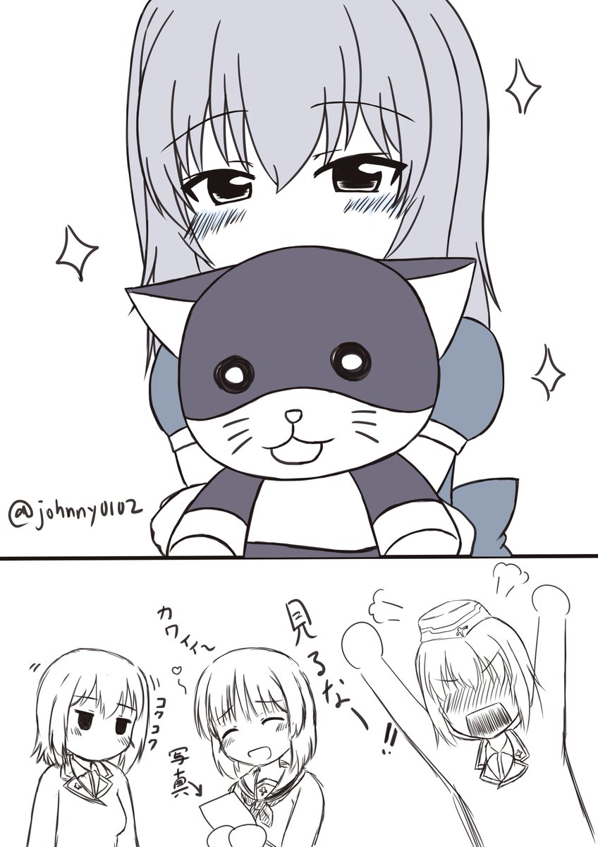 Twitter पर ジョニー Skeb募集中 ガルパン版深夜のお絵描き60分一本勝負 ガルパン版深夜のお絵描き60分一本勝負 逸見エリカ 幼少期 ２コマ目描く時間なかったからラフ W