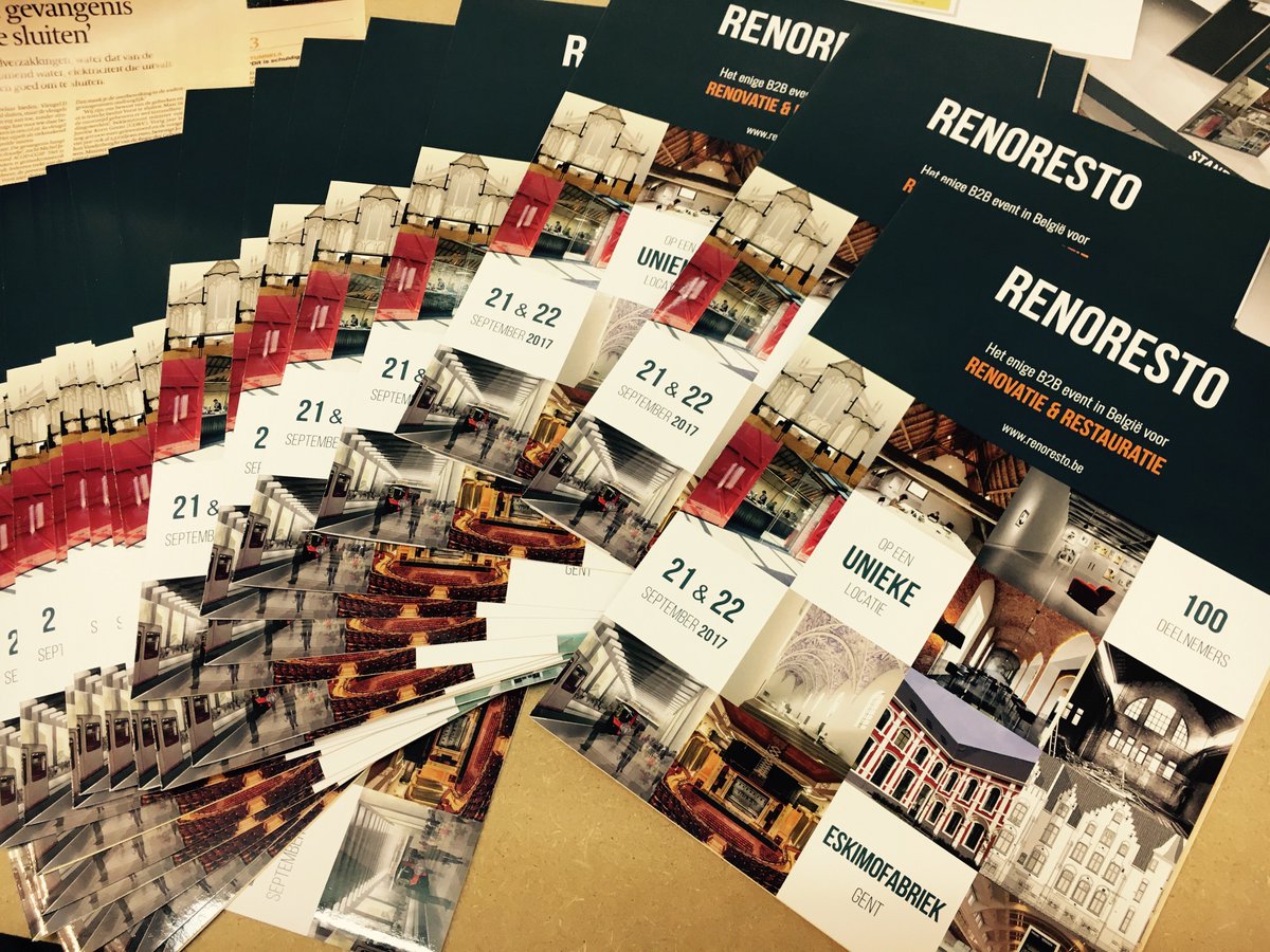De folders werden net geleverd en gaan straks de deur uit! <a href="/RenoResto/">RenoResto</a> bijna officieel in de markt gezet dus!