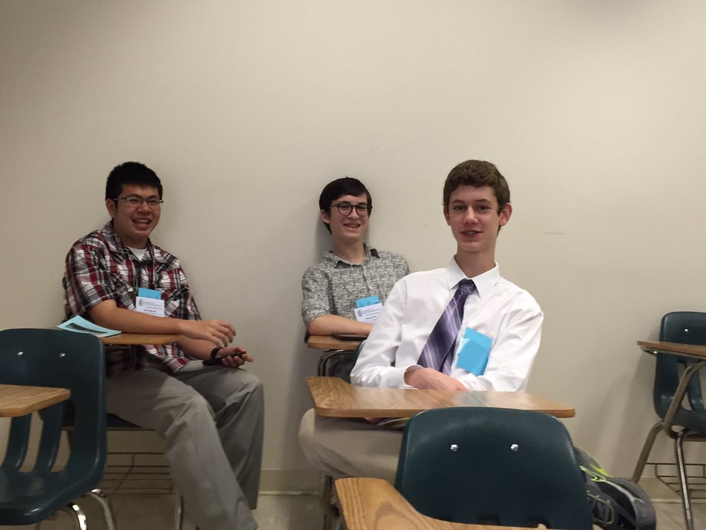 GravesAllison's tweet photo. #vjas2016 @MSAOLHS Jack preparing to present. Fan club in attendance @John_Edwards_ https://t.co/oiJoxxfQar