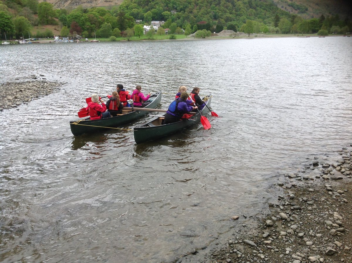 Year 5 @BoltonJnrGirls group 3 canoeing on the lake <a href="/Patterdale_Hall/">Patterdale Hall</a>
