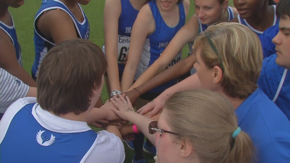 "Their hearts are huge.  Huge!"  Meet the Eastern H.S. unified track &amp; field team. wdrb.com/story/32001249…