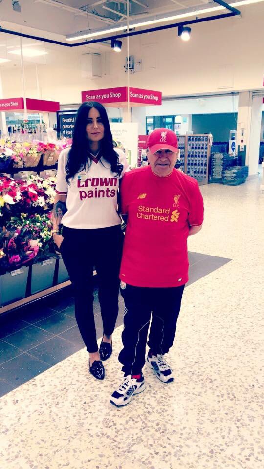 I may be in Leicester... But... #WeAreLiverpool ❤️ ! My colleagues and I showing our hsupport to my home team! 👫👬👭